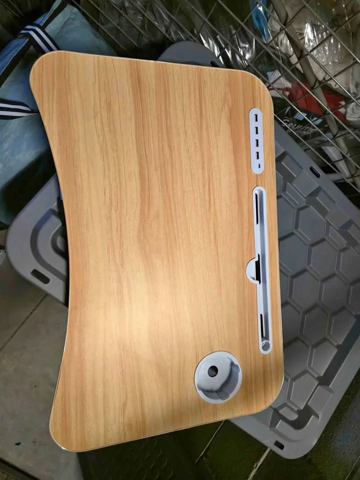 Computer desk with cup holder and USB ports thumbnail