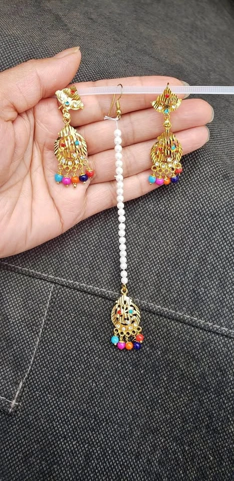 Punjabi Tikka & Earrings Set for Kids