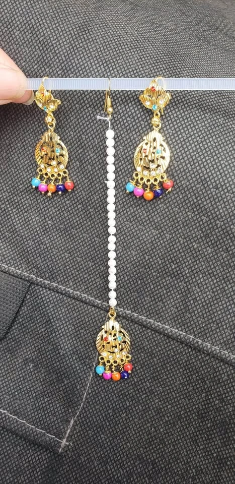 Punjabi Tikka & Earrings Set for Kids - photo 3