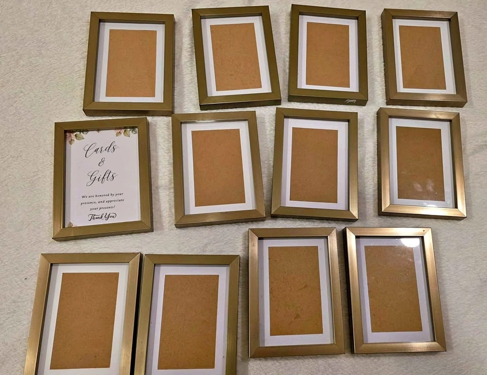 Set of 12 of Gold Picture Frames