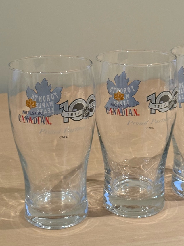 Toronto Maple Leafs Molson Canadian Beer Glasses - photo 5