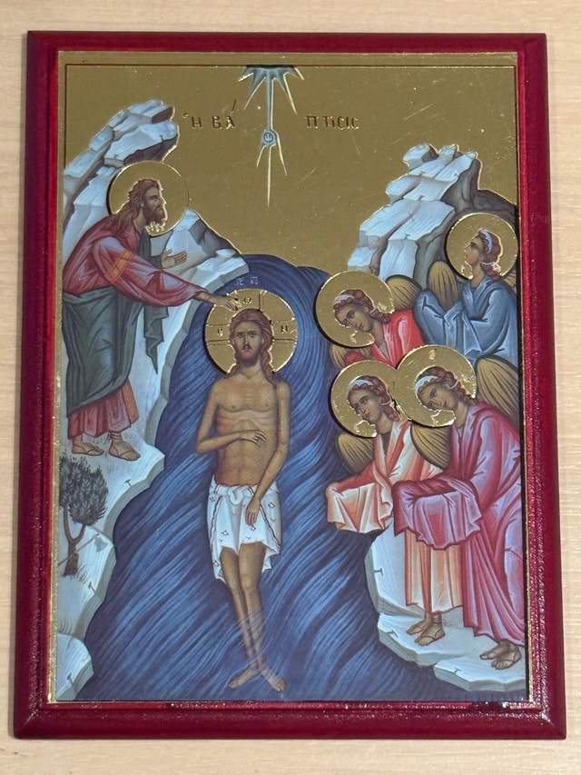 Baptism of Christ Wooden Icon - photo 2