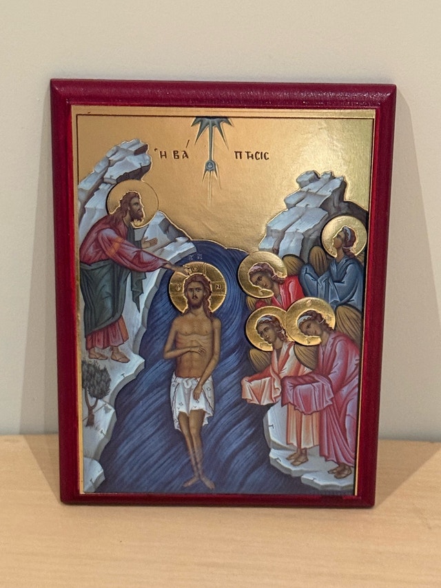 Baptism of Christ Wooden Icon - photo 4