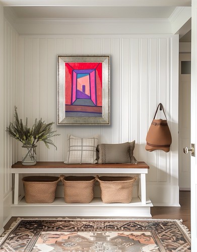 Original Abstract Geometric Architectural Painting Canvas - photo 4