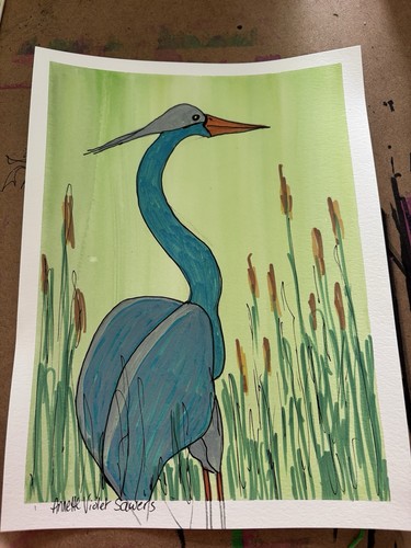 Heron, Wildlife, Wetlands, Rushes, Bird On Reeds - photo 2