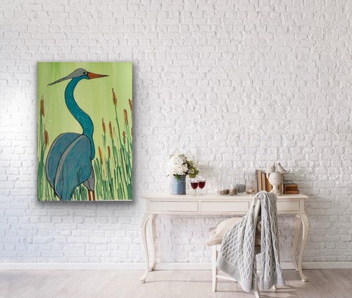 Heron, Wildlife, Wetlands, Rushes, Bird On Reeds - photo 3