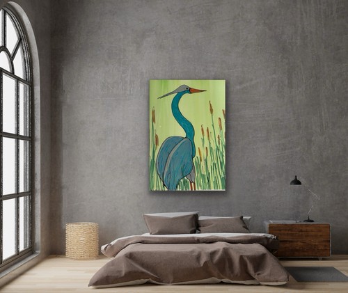 Heron, Wildlife, Wetlands, Rushes, Bird On Reeds - photo 4