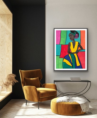 Original African American Woman Painting 9x12 Signed OOAK - photo 5