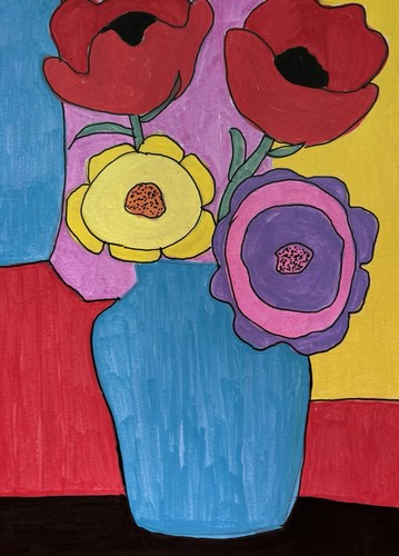 Flowers, Bright Colour, Abstract, Original Painting By Artist