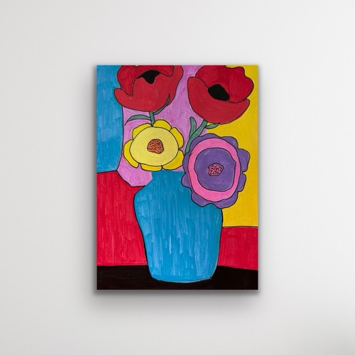 Flowers, Bright Colour, Abstract, Original Painting By Artist - photo 2