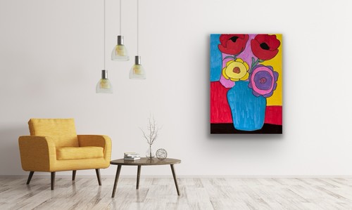 Flowers, Bright Colour, Abstract, Original Painting By Artist - photo 3