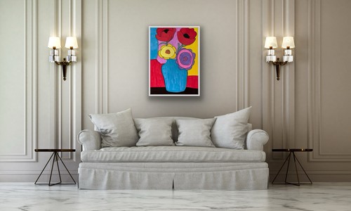 Flowers, Bright Colour, Abstract, Original Painting By Artist - photo 4