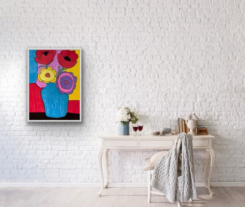 Flowers, Bright Colour, Abstract, Original Painting By Artist - photo 5