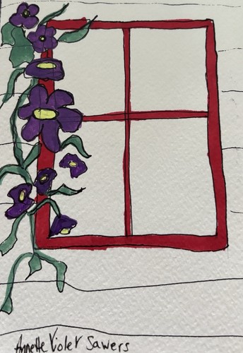 Flowers Forna Floral Red Purple Pink Blue Orig Art Painting