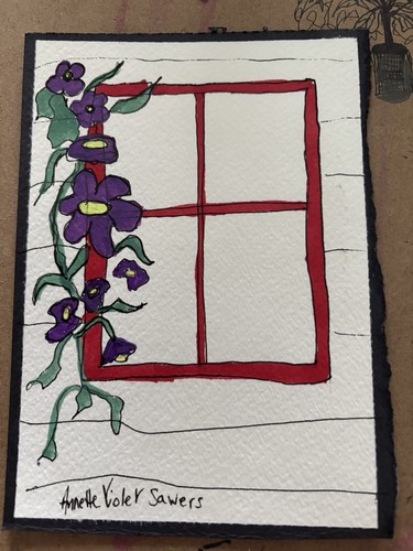 Flowers Forna Floral Red Purple Pink Blue Orig Art Painting - photo 2