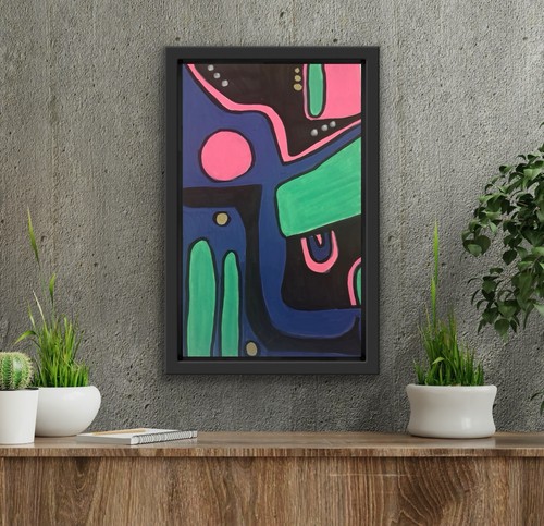 Original Abstract Acrylic Painting Modern Geometric Pop Art - photo 4