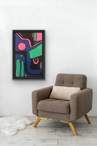 Original Abstract Acrylic Painting Modern Geometric Pop Art - photo 5