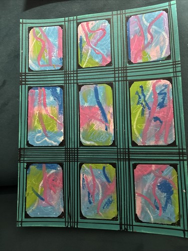 Abstract Teal Wall Art - OOAK Original Artwork - photo 4