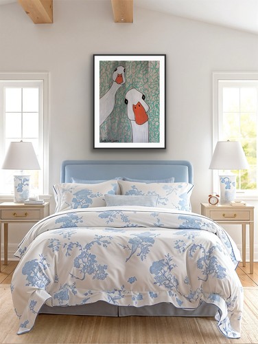 Goose Geese Farm Bird Wildlife Country Original Artwork - photo 4