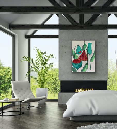 Flowers Forna Floral Original Art Painting by Annette Sawers - photo 3