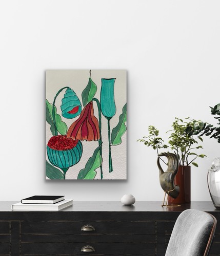 Flowers Forna Floral Original Art Painting by Annette Sawers - photo 5
