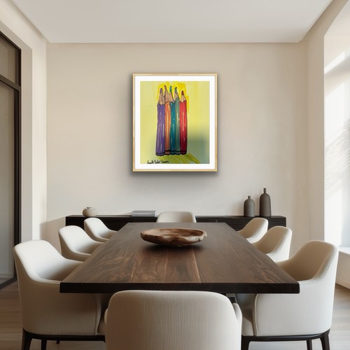 Original Hand-Painted Mixed Media Artwork by Annette Violet - photo 3