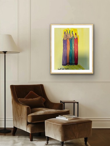 Original Hand-Painted Mixed Media Artwork by Annette Violet - photo 4