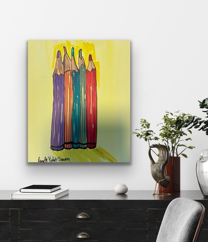 Original Hand-Painted Mixed Media Artwork by Annette Violet - photo 5