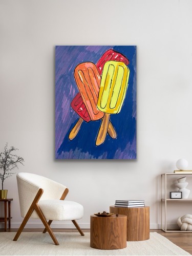 Lolly Pop, Popsicle, Ice Cream Original Art Painting - photo 3