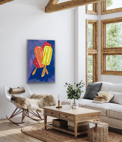 Lolly Pop, Popsicle, Ice Cream Original Art Painting - photo 4