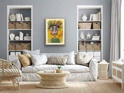 Original Abstract Acrylic Painting Modern Portrait Pop Art - photo 5