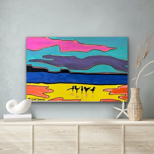 Landscape Seashore Contemporary Orig Art Painting Original OOAK - photo 4