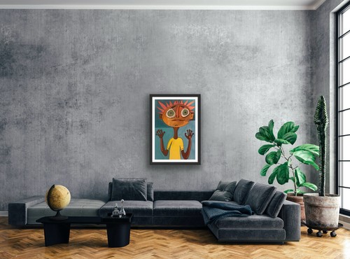 Original Abstract Acrylic Painting Modern Portrait Pop Art - photo 5