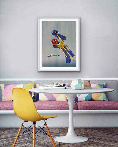 Candy Sweet Sugar Lolly Popsicle Original Art Painting - photo 4