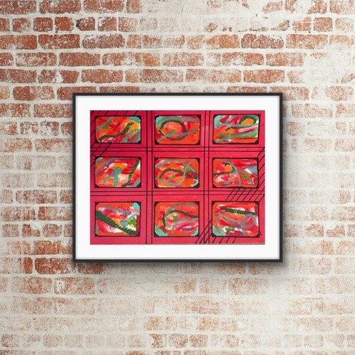 Red Abstract Original Painting by Annette Violet Sawers - photo 3