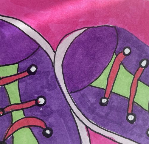 Original Small Art: Love Hearts by Annette Violet Sawers