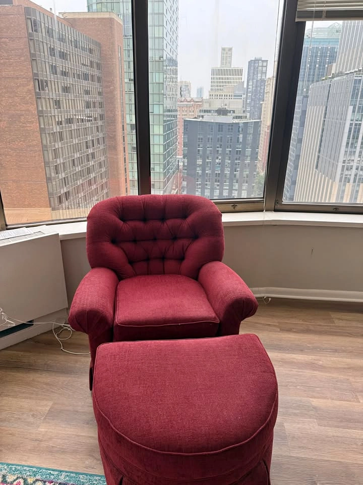 Comfy Armchair and Foot Rest - Great Condition