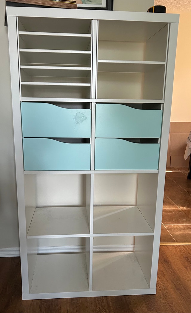 IKEA Kallax shelf unit with inserts