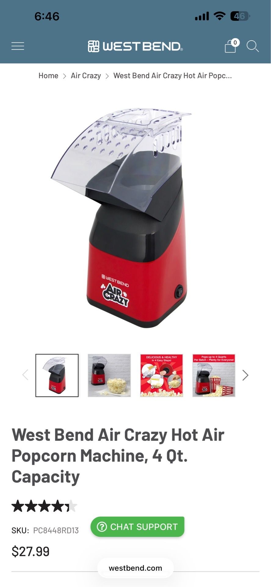WEST BEND POPCORN MAKER