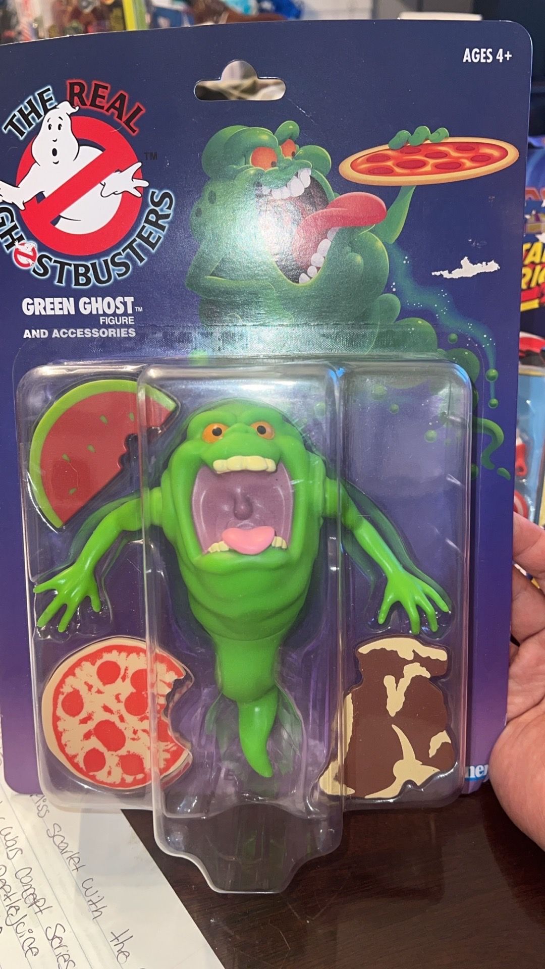 The real ghostbuster green ghost figure and accessories Kenner