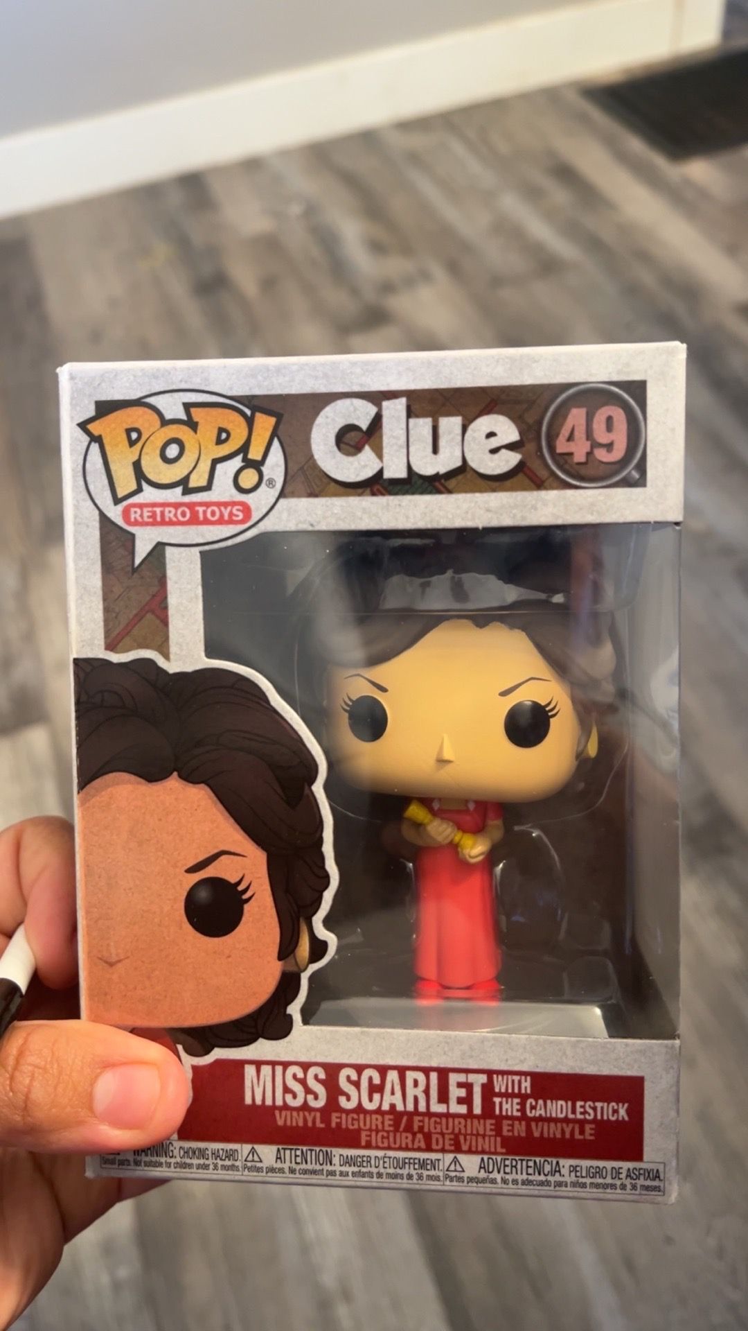 Funko pop miss scarlet with candle stick
