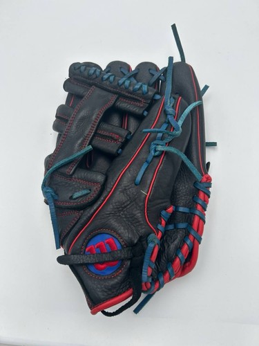 Wilson A500 13" Baseball Softball Glove RHT Black Red WTA05RB161 - photo 2