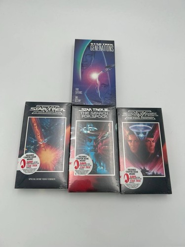 Star Trek VHS Lot 4 Factory Sealed III V VI Generations