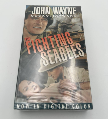 The Fighting Seabees VHS John Wayne Colorized Sealed