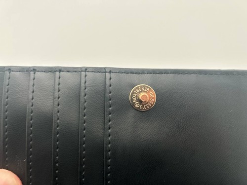 Anne Klein Black Wristlet Wallet Faux Leather Gold Tone - photo 3