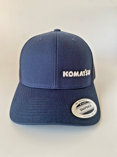 Komatsu Yupoong The Classics Snapback Trucker Hat Navy Blue