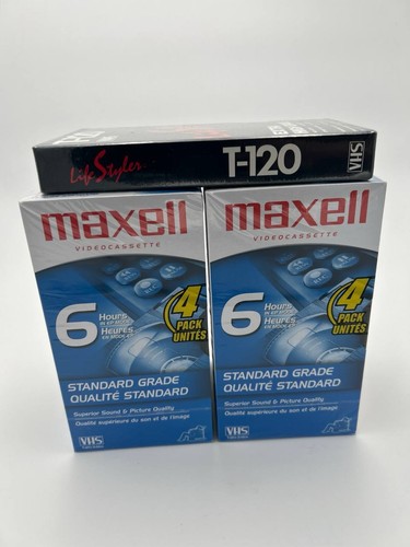Lot of 3 Sealed VHS Blank Video Tape Packs