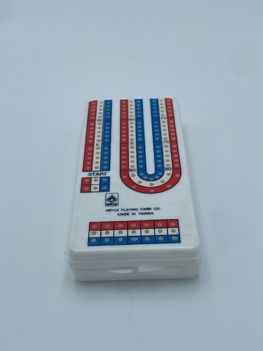 Vintage Hoyle Travel Cribbage Board Pocket Game Taiwan Complete - photo 2