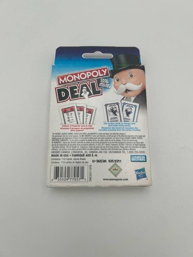 Monopoly Deal Card Game Hasbro Bilingual English French - photo 2