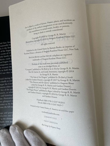 Fire & Blood George R.R. Martin 2018 1st Edition 1st Printing - photo 5